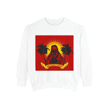 Sweatshirt — Retro Island Hooded Figure "God Money Power" Graphic