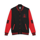 Letterman Jacket — Gothic Nun "I Feel No Pain" Red & White Varsity Jacket