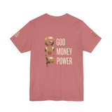 GVP 'God Money Power' Graphic Tee – Gold Lettering Christian Streetwear