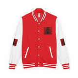 Letterman Jacket — 'God Money Power' Red Varsity Jacket