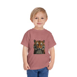 Toddler Tee — Tiger Face "God Money Power" Graphic