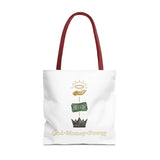 God • Money • Power Tote Bag — Faith-Inspired Money Crown Design