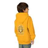 Youth Lion Crest Hoodie — GMP Gold Emblem Kids Pullover