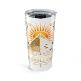 Egyptian Pyramid 20oz Tumbler – "Money Power" Sunrise Travel Mug