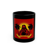 Black Mug — "God Money Power" Retro Palm Tree Design (11oz, 15oz)