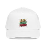 Mid Profile Baseball Cap — "God Money Power" Embroidered Retro Logo Hat
