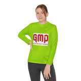 God Money Power (GMP) Youth Long Sleeve Tee — Red Logo Athletic Shirt