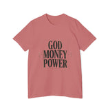 God Money Power T-Shirt — Bold Typography Faith & Hustle Tee