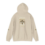 Money Power Hoodie — Gold Coin Stack Graphic Hooded Sweatshirt