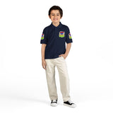 Youth Polo Shirt — Colorful "Camp Gov Summer Power" Logo Tee