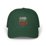 Dad Cap — God Money Power Embroidered Baseball Hat