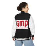 Letterman Jacket — GMP "God Money Power" Red & White Varsity