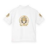 Youth Polo Shirt – Gold Lion Crest "GMP" School/Team Logo