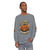 God Money Power- Halloween Pumpkin Long Sleeve Tee