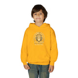 Youth Lion Crest Hoodie — GMP Gold Emblem Kids Pullover