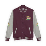 Letterman Jacket — 'GOD Money Power (GMP)' Red & White Varsity Jacket