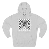 Hoodie “God Money Power” Graphic Pullover — Retro Boxing Design