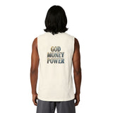 God Money Power Muscle Tank — Faith & Prosperity Graphic Tank Top