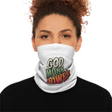 God Money Power Winter Neck Gaiter with Drawstring – Inspirational Cold-Weather Face Mask
