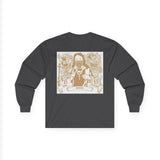 Long Sleeve Tee — Retro Roc Maroon Portrait Graphic