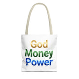 God Money Power Tote Bag — Inspirational Faith & Prosperity Canvas Tote
