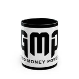 GMP Black Ceramic Mug — 'God Money Power' Bold Logo (11oz & 15oz)