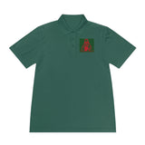 Polo Shirt — Red & Green Retro Skate Icon Chest/Back Print