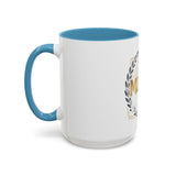 Coffee Mug — 'God Money Power' Laurel Accent Ceramic Mug (11/15oz)