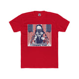 Patriotic Bandana Skull Tee — American Flag Graphic Cotton T-Shirt