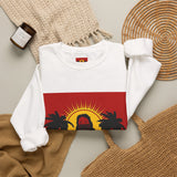 Crewneck Sweatshirt — 'God Most Power' Retro Palm Beach Graphic