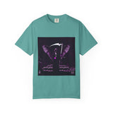 Angel Of Death- T-Shirt — Gothic Angel Wings Graphic Tee (Purple Reaper Design)