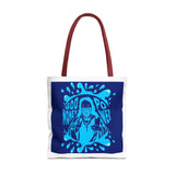 Blue 'God, Money, Power' Graphic Tote Bag – Spiritual Streetwear AOP