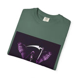 Angel Of Death- T-Shirt — Gothic Angel Wings Graphic Tee (Purple Reaper Design)