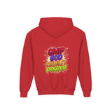 Youth Hoodie — GMP God Money Power Rainbow Graphic