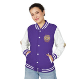 Tiger Crest Letterman Jacket — GMP "Good Money Power" Red & White Varsity
