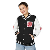 Letterman Jacket — GMP (God Money Power) Red & White Varsity Jacket