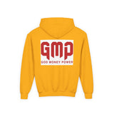 Youth Hoodie - GMP (God Money Power) Bold Red Graphic