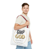 GMP God Tote Bag - 'GOD' Gold Emblem Canvas Tote