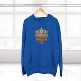 Hoodie — 'God Money Power' Vintage Emblem Fleece Hoodie
