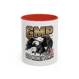 GMP ‘God Money Power’ Accent Coffee Mug - Bold Eagle Graphic 11/15oz