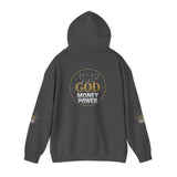 GMP GOD Money Power Hoodie — White Graphic Logo Streetwear Hoodie