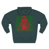 Hoodie — Red & Green Saint Graphic Pullover