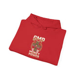 Money Power Hoodie — Gold Coin Stack Graphic Hooded Sweatshirt