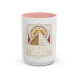 God Money Power Pyramid Accent Coffee Mug — Inspirational Wealth & Faith Ceramic Mug