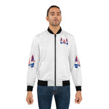 God Money Power Bomber Jacket — Patriotic Religious Graphic Jacket