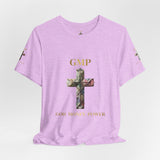 God Money Power Cross Tee — Christian Faith Graphic T‑Shirt