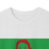 Long Sleeve Tee — Retro Religious Icon Graphic (Green/Red)