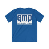 Kids Tee — GMP (God Money Power) Christian Faith Youth T‑Shirt, Inspirational Religious Graphic