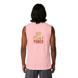 Muscle Tank — Retro 'God Money Power' Jesus Graphic Tank Top