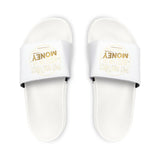 Men's 'MONEY' White Slide Sandals — Removable Strap Casual Pool & Street Slides